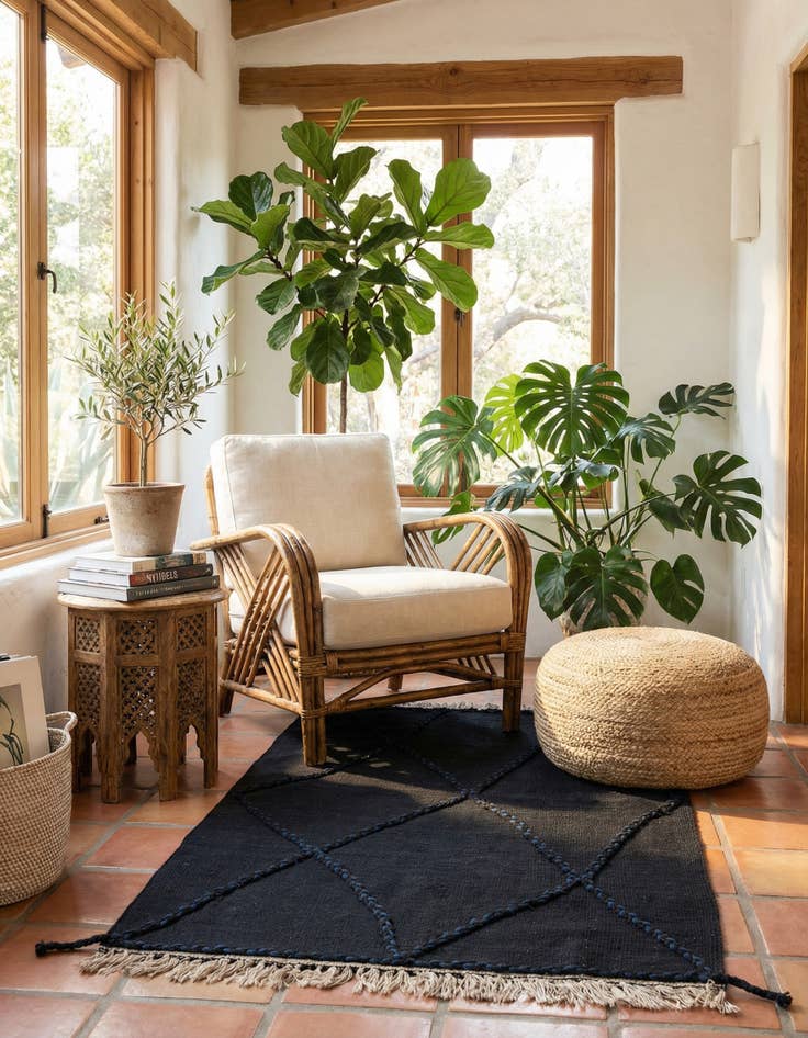 Detail image of 3' 5 x 5' 4  Hand Woven Kilim Suzani Wool Rug