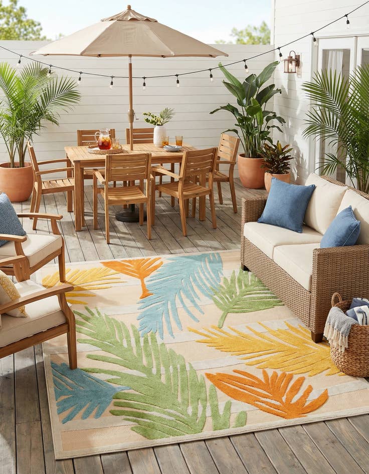 Detail image of 9' x 12'  Washable Aruba Indoor / Outdoor Rug