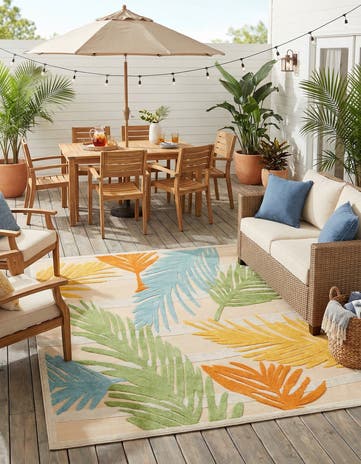 Beige Easy-Clean Aruba Indoor / Outdoor Rug