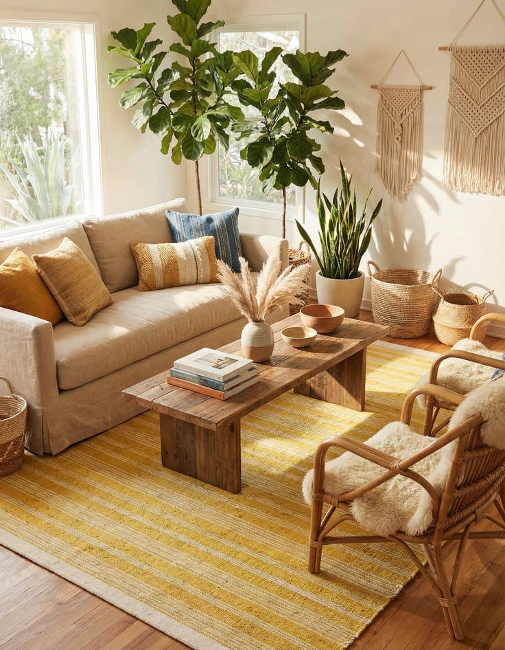 Detail image of 9' x 12'  Hand Woven Lariat Rug