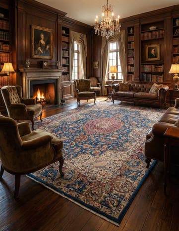 9' 7 x 12' 7 Hand Knotted Kashmar Persian Wool Rug