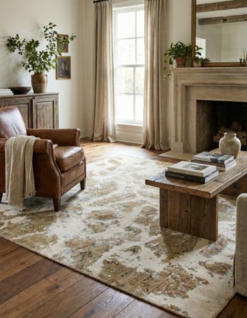 6' x 6' 9 Hand Knotted Ultra Vintage Persian Wool Square Rug