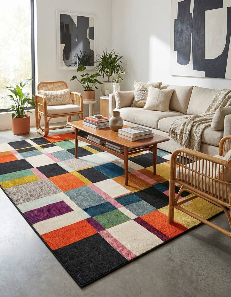 Detail image of 7' 10 x 10' Easy-Clean Casablanca Indoor / Outdoor Rug