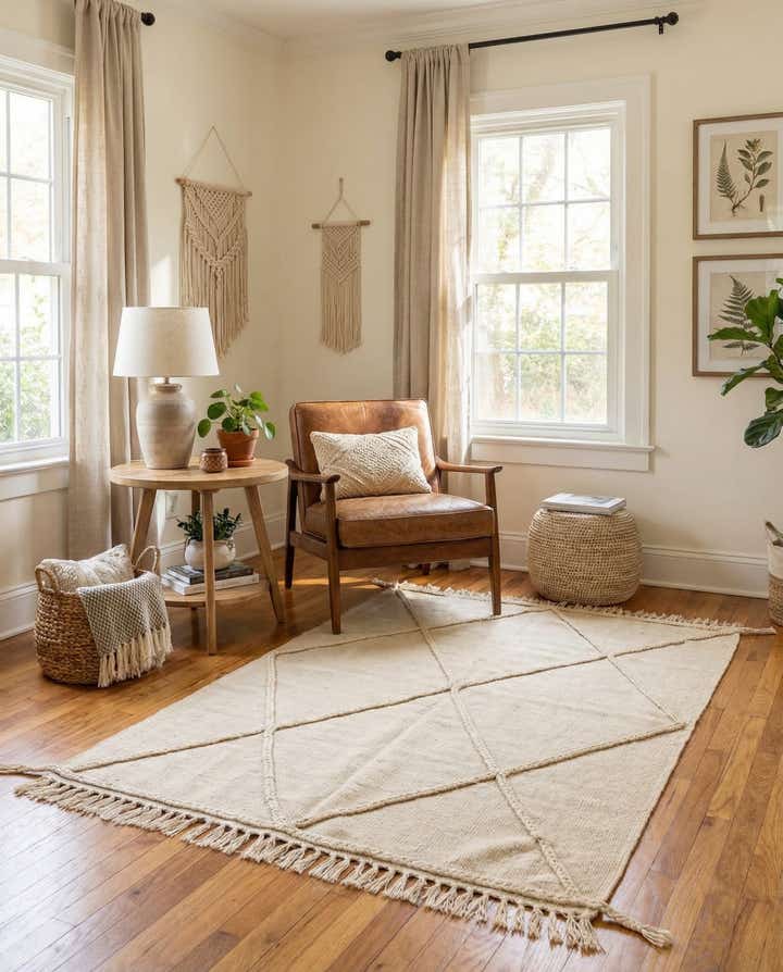 3' 6 x 5' Hand Knotted Moroccan Wool Rug