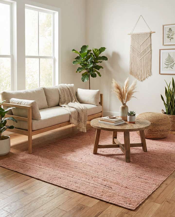 8' x 10' Handmade Braided Jute Rug