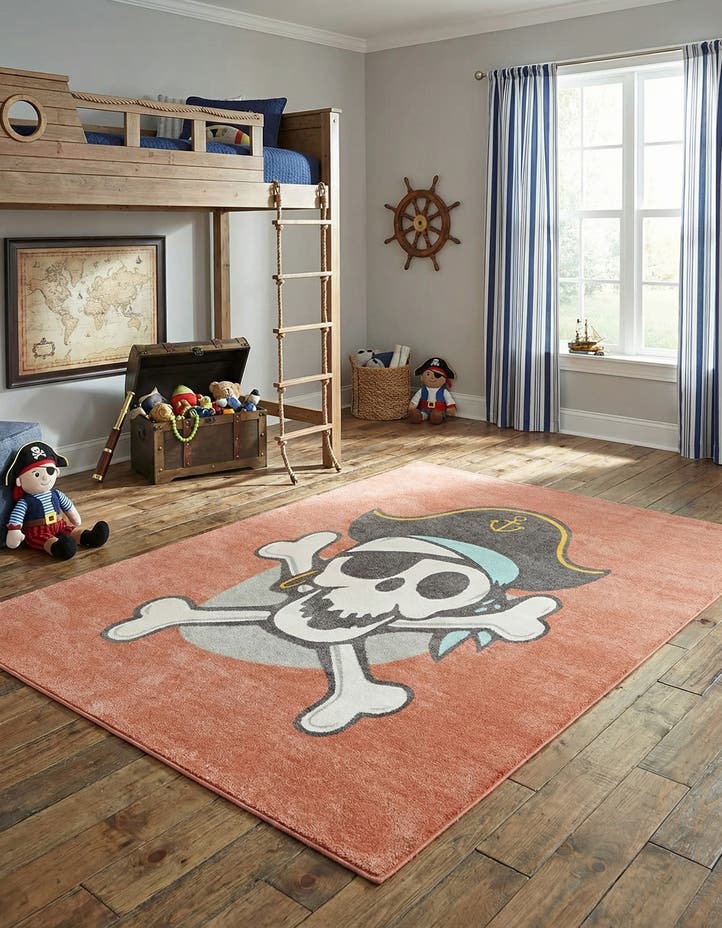 7' 10 x 10' Pirate Whimsy Kids Rug