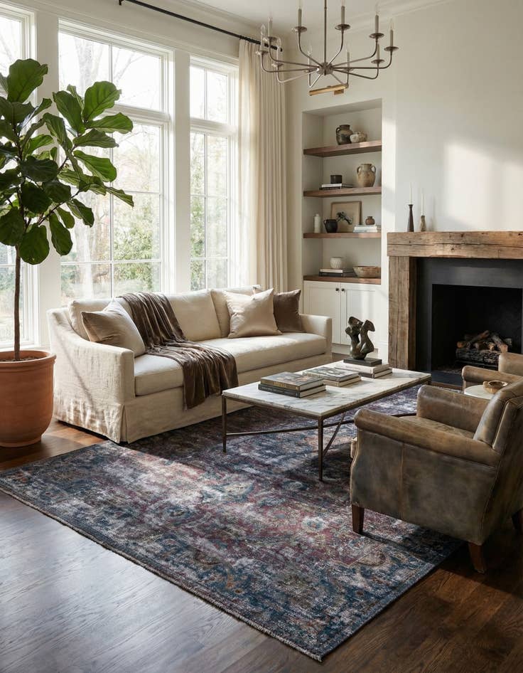 Detail image of  6' 10 x 10' 4  Hand Knotted Ultra Vintage Persian Wool Rug