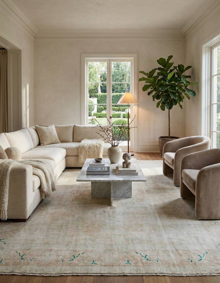 Detail image of 9' 8 x 12' 1  Hand Knotted Ultra Vintage Persian Wool Rug