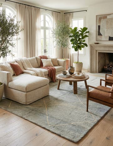 5' 7 x 8' 7 Hand Knotted Moroccan Wool Rug