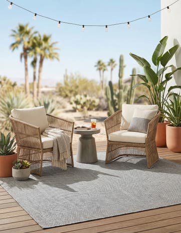 10' x 10' Easy-Clean Jill Zarin Palm Springs Indoor / Outdoor Square Rug