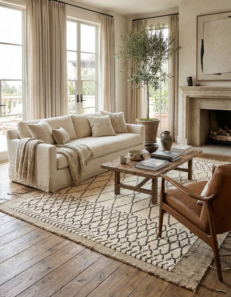 Detail image of 5' 9 x 8' 3 Beni Marok Rug