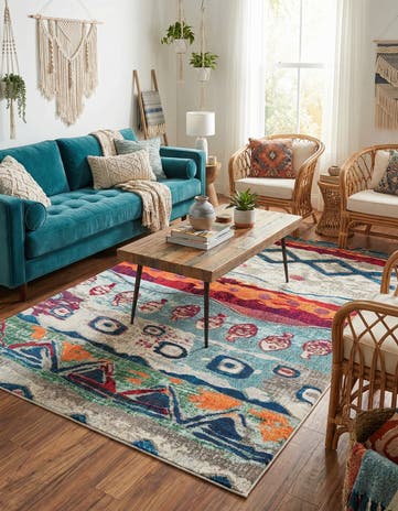 6' x 9' Washable Vivid Rug