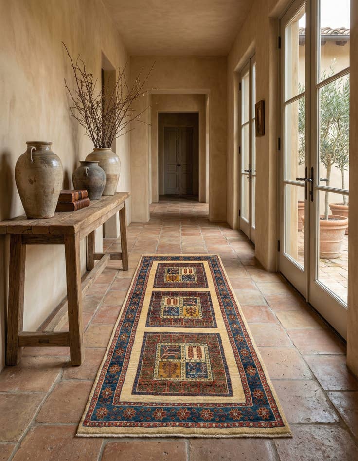 Detail image of  2' 7 x 6' 8 Luribaft Wool Runner Rug