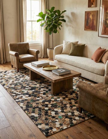 4' 11 x 7' 11 Cowhide - Patchwork Rug