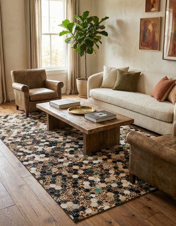4' 11 x 7' 11 Cowhide - Patchwork Rug