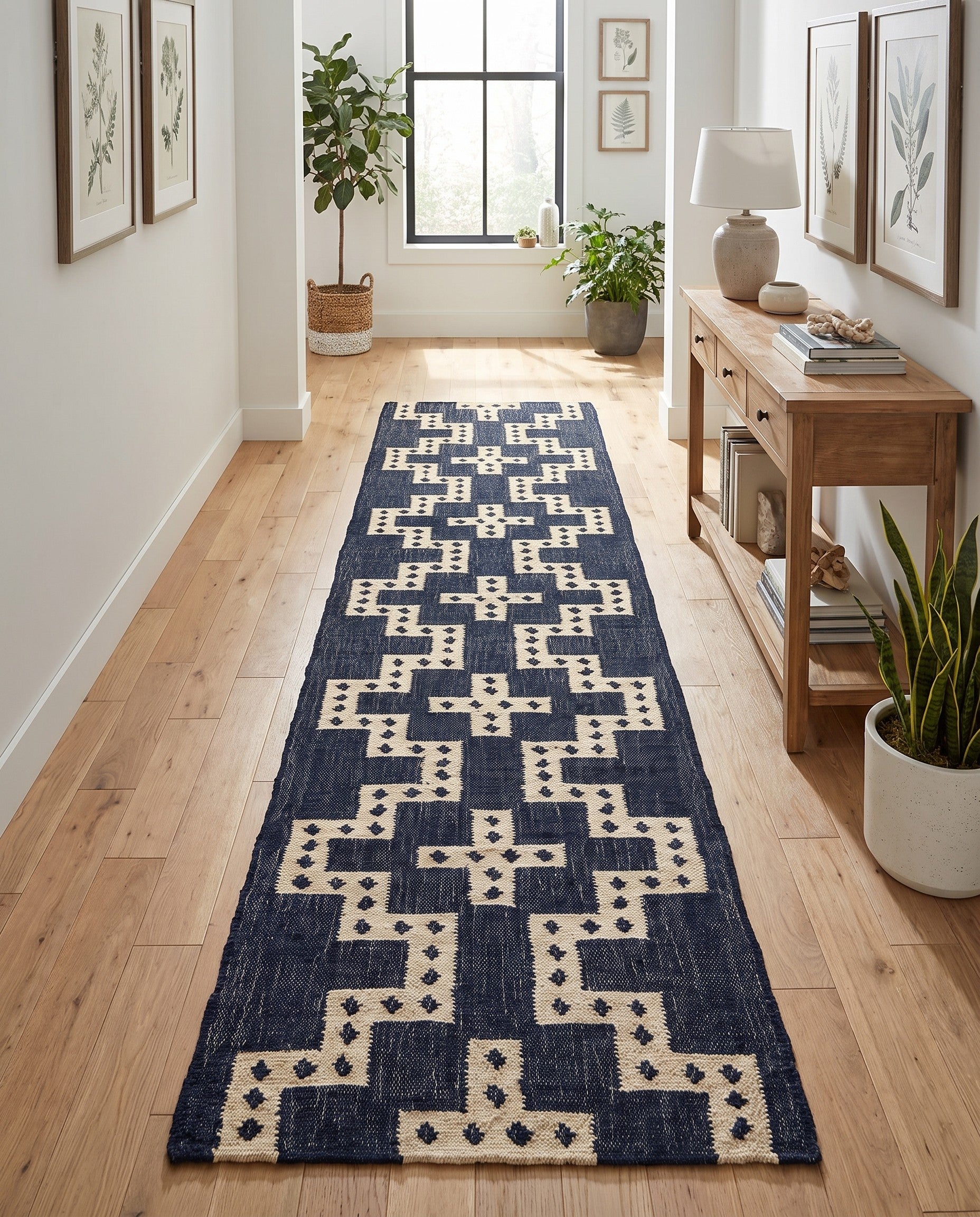 2' 7 x 12' Hand Woven Kilim Wool Runner Rug