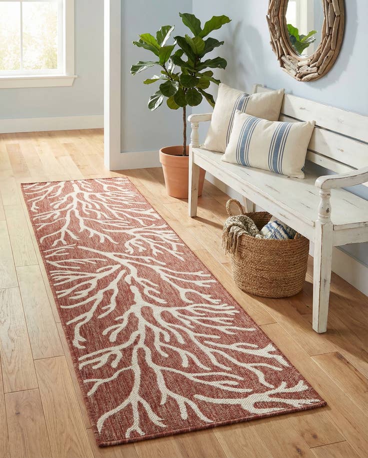 Detail image of 2' x 8' Easy-Clean Coastal Indoor / Outdoor Runner Rug