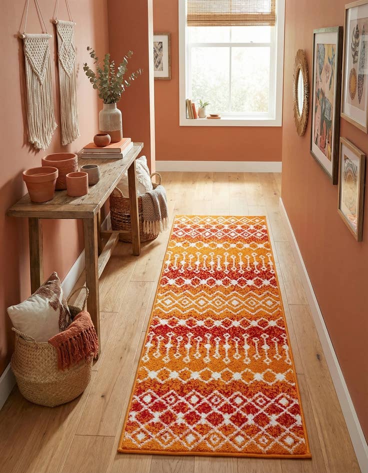 Detail image of  2' x 6' Moroccan Trellis Runner Rug