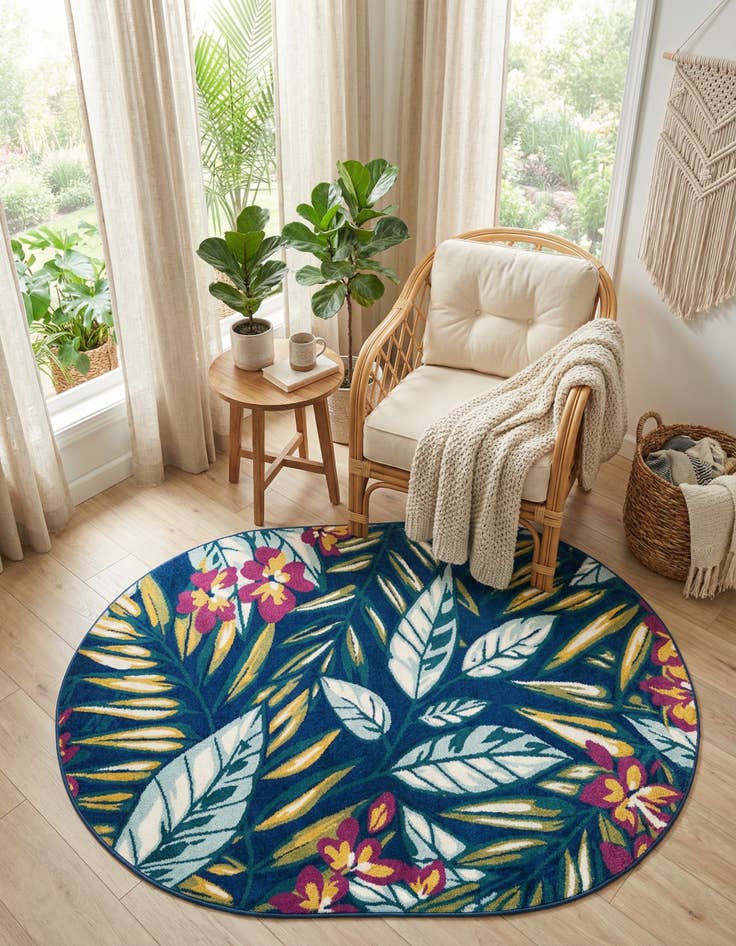 Detail image of 6' x 9' Bloom Oval Rug