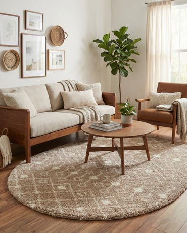  7' 10 x 10' Moroccan Trellis Shag Oval Rug