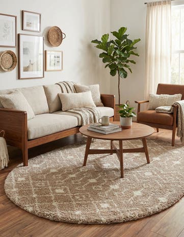 7' 10 x 10' Moroccan Trellis Shag Oval Rug