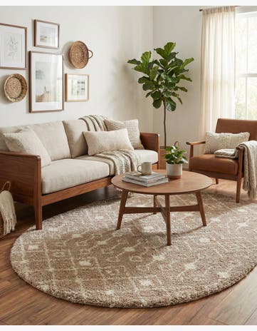 7' 10 x 10' Moroccan Trellis Shag Oval Rug