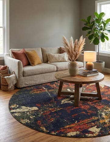 7' 10 x 7' 10 Washable Haerfest Round Rug
