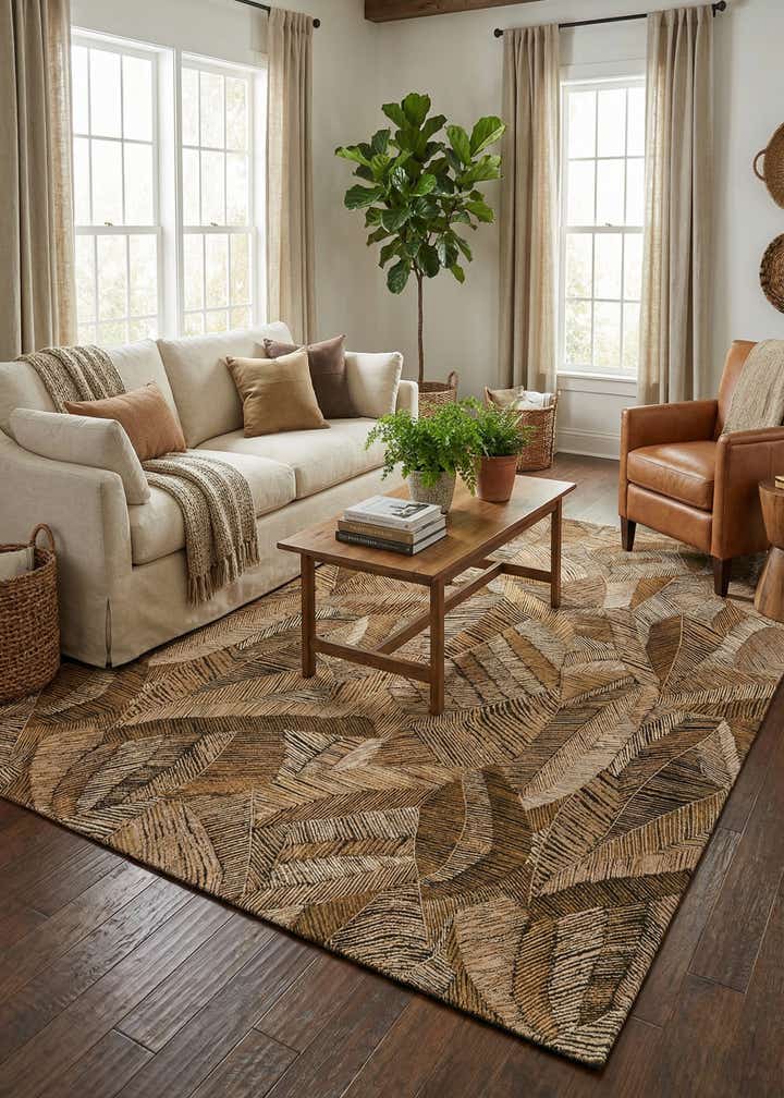 10' x 14' Easy-Clean Botanical Indoor / Outdoor Rug