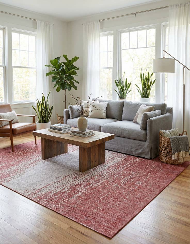 Detail image of 7' 10 x 11'  Washable Modern Indoor / Outdoor Rug