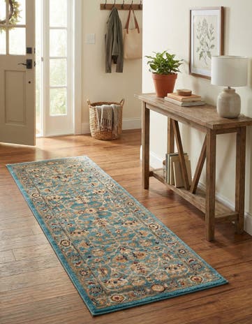 Turquoise Charlestown Runner Rug