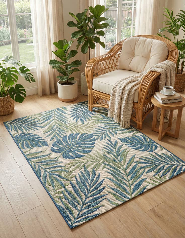 Detail image of  4' x 6'  Washable Baja Indoor / Outdoor Rug