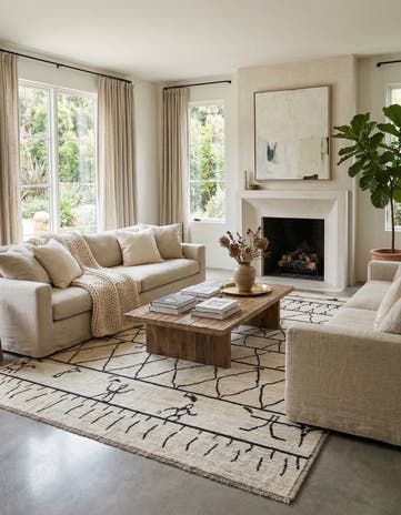 9' 3 x 11' 8 Hand Knotted Moroccan Wool Rug