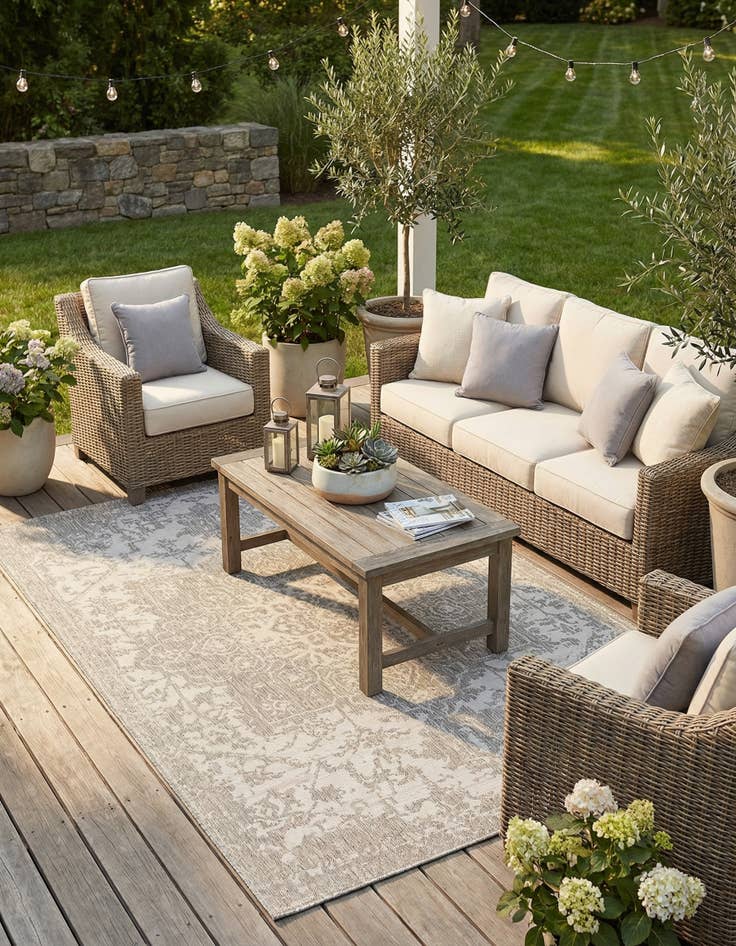 Detail image of 6' x 9'  Washable Jill Zarin Dubai Indoor / Outdoor Rug