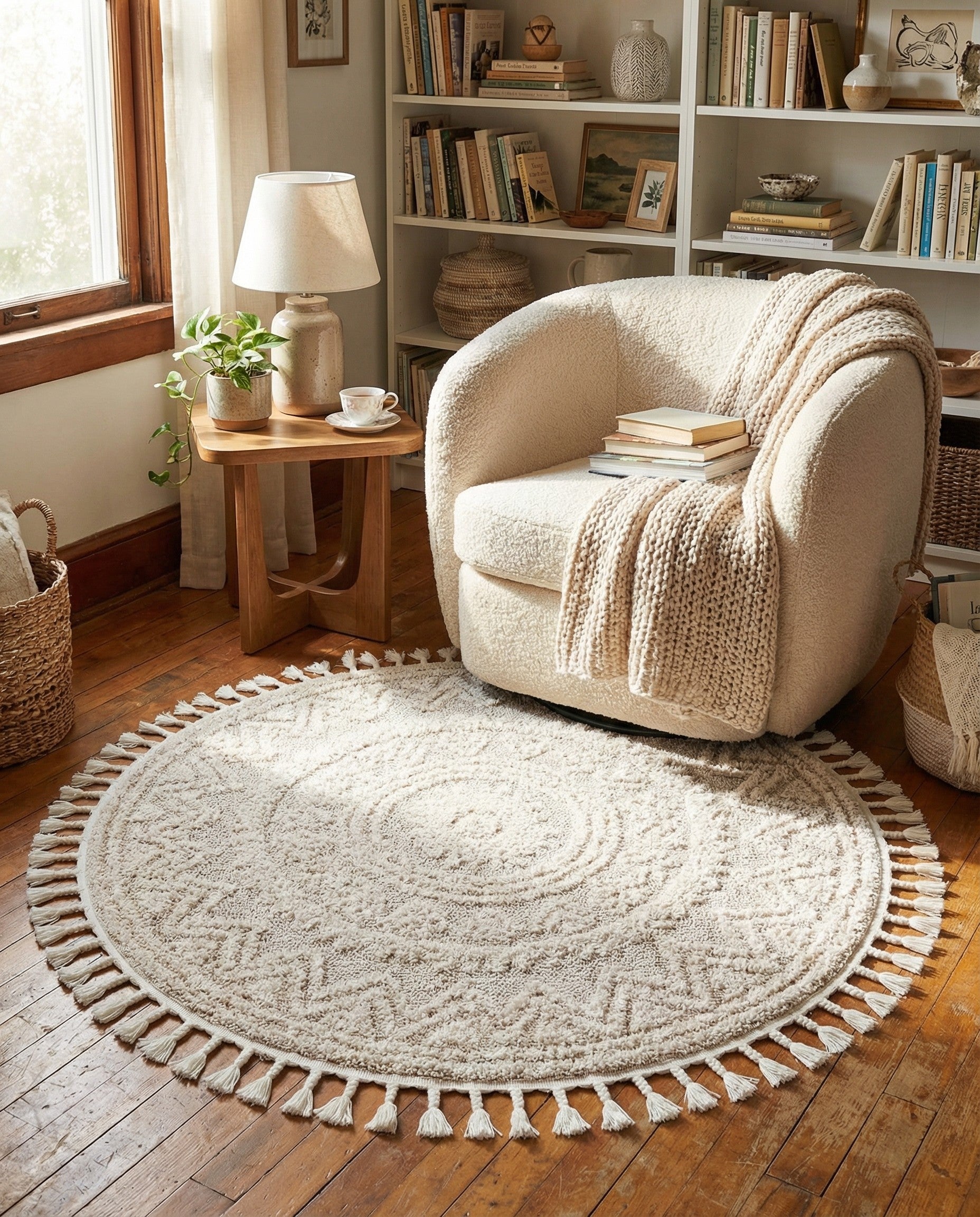 5' 3 x 5' 3 Boho Round Rug