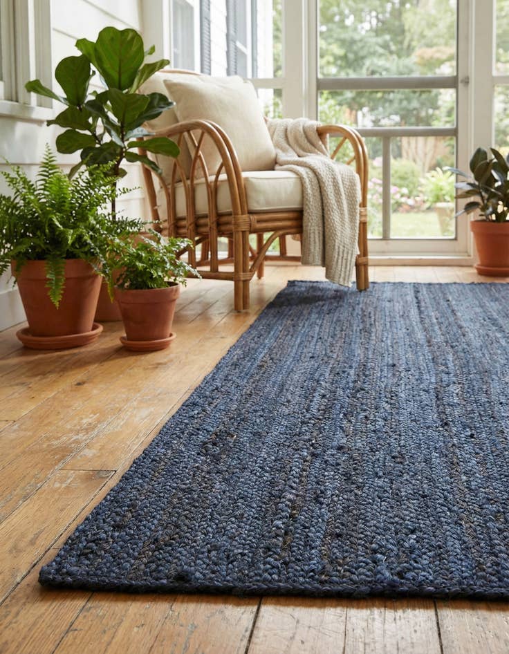 Detail image of 2' 7 x 6' 1 Handmade Braided Jute Runner Rug