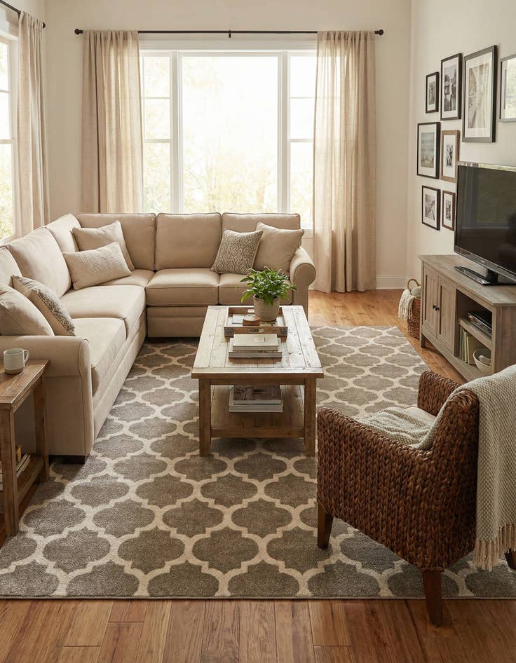 Detail image of  10' x 13' Lattice Rug