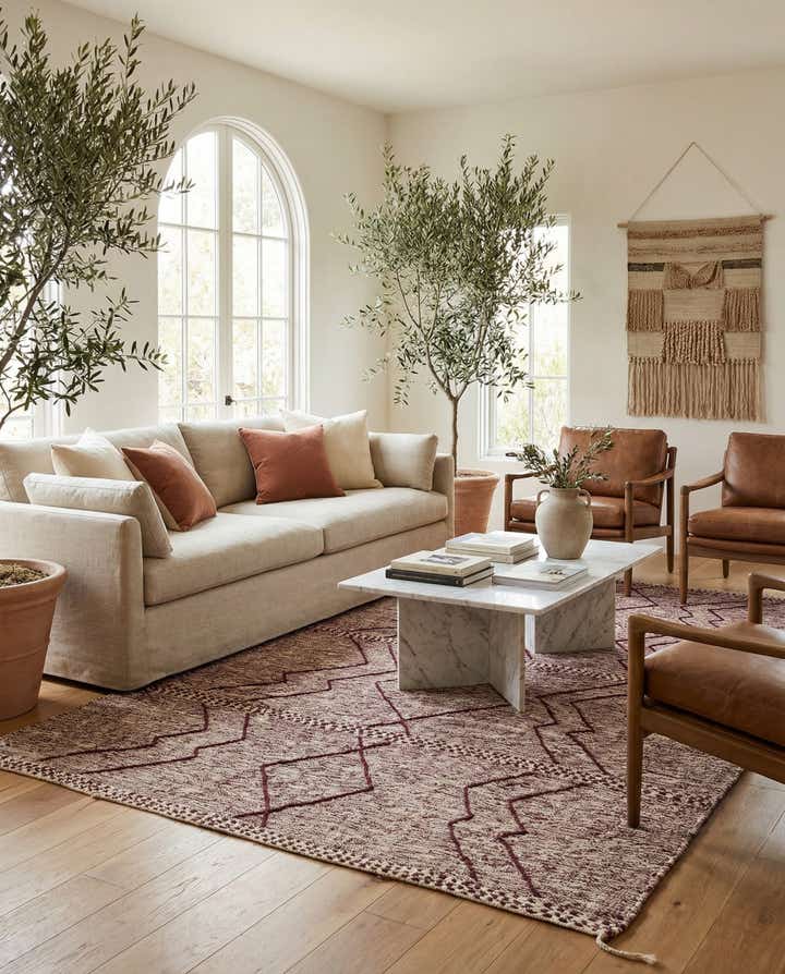 6' 4 x 10' Hand Knotted Moroccan Wool Rug