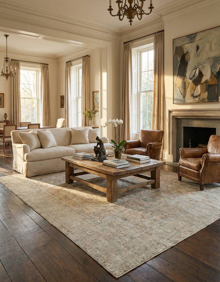 Detail image of  9' 10 x 12' 9  Hand Knotted Ultra Vintage Persian Wool Rug