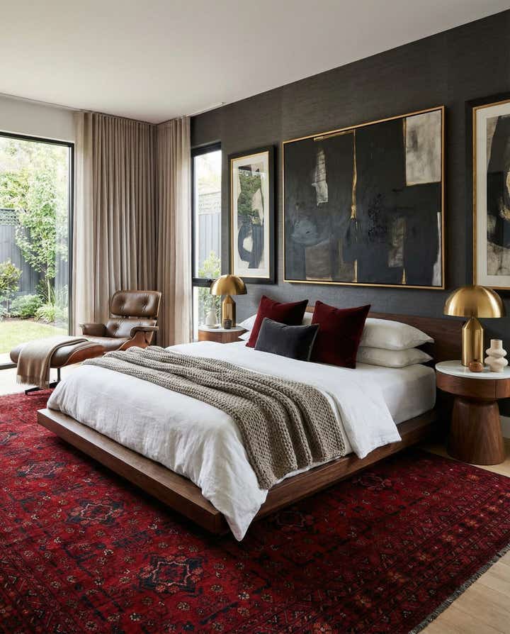 6' 8 x 9' 3 Hand Knotted Khal Mohammadi Wool Rug