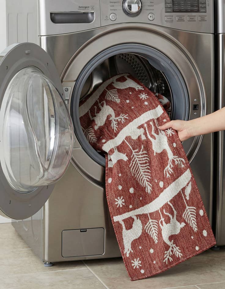 Detail image of  2' x 5' 3  Washable Holiday Indoor / Outdoor Runner Rug