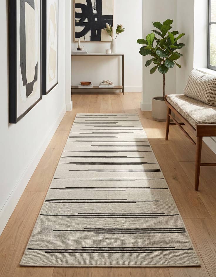 Detail image of 2' 7 x 12'  Washable Modern Indoor / Outdoor Runner Rug