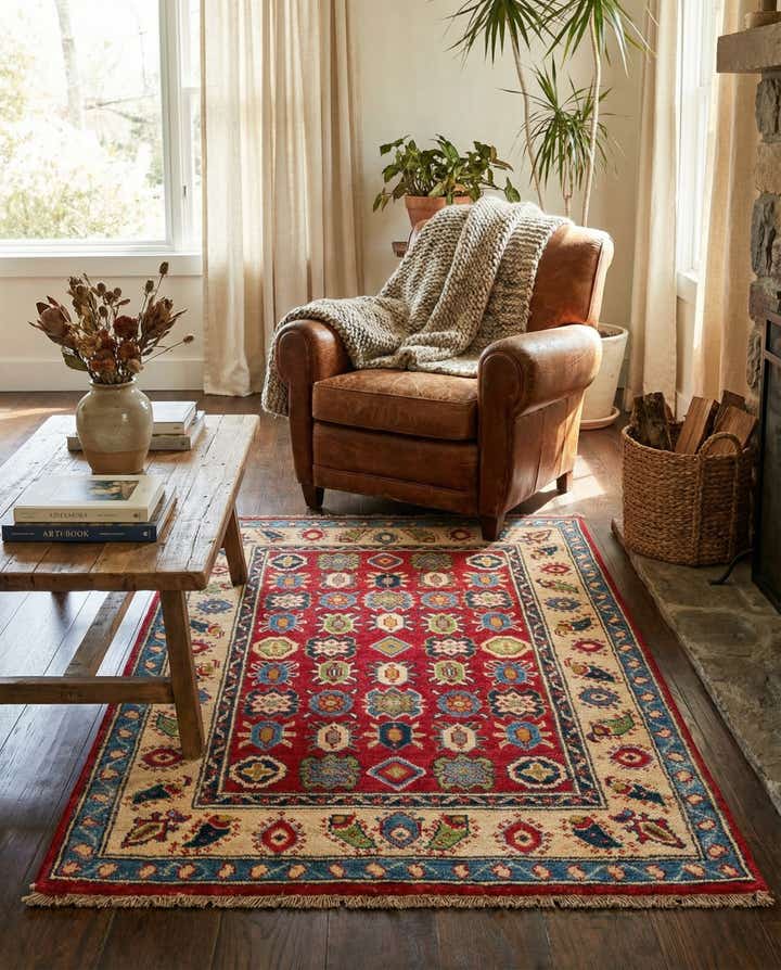 2' 8 x 4' 1 Hand Knotted Kazak Rug