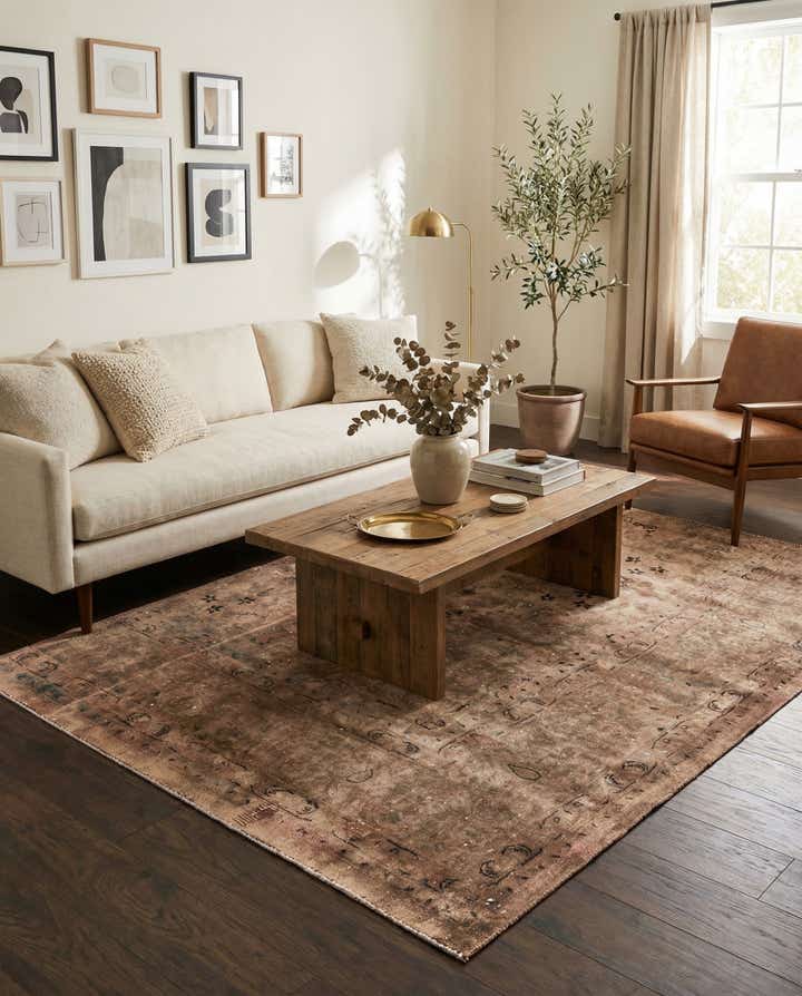 4' 5 x 7' Hand Knotted Ultra Vintage Persian Wool Rug