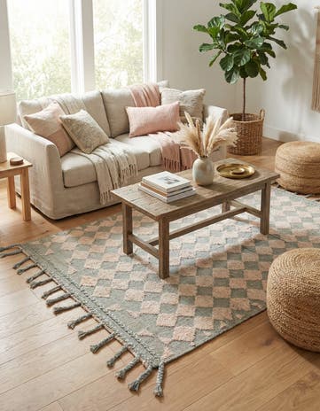 4' x 5' 9 Hand Knotted Moroccan Wool Rug
