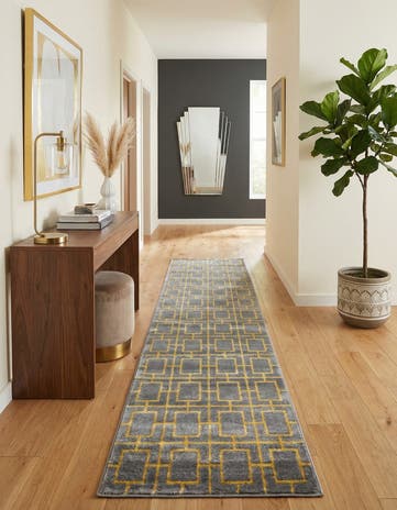 Gray Gold Marilyn Monroe™ Glam Deco Runner Rug