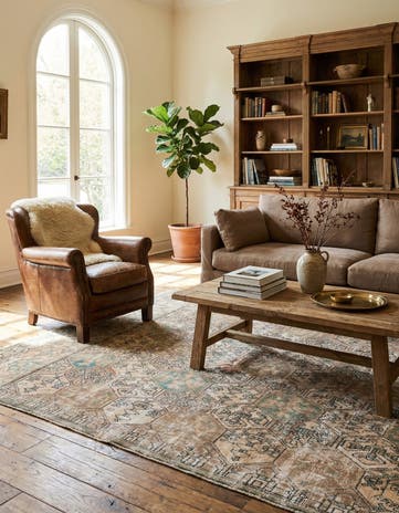 5' 5 x 8' 9 Hand Knotted Ultra Vintage Persian Wool Rug