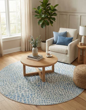 7' 10 x 7' 10 Kamala Washable Round Rug