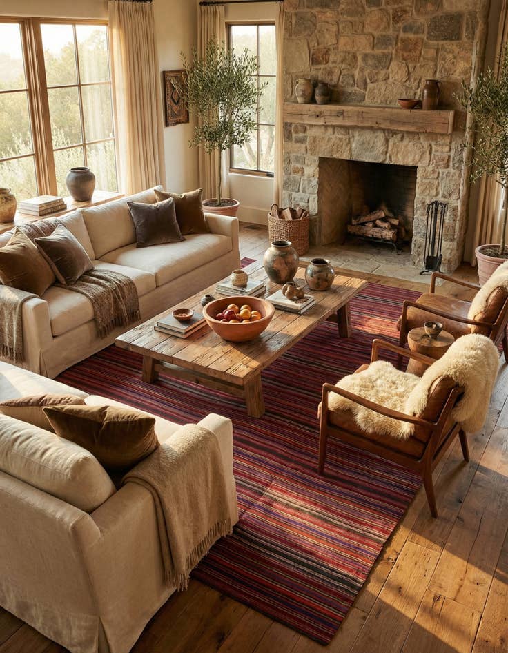 Detail image of 8' 4 x 10' 2  Hand Knotted Harssin Kilim Persian Rug