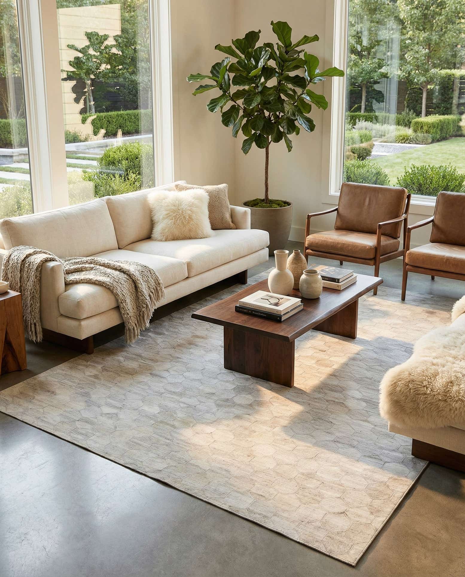 5' 1 x 8' Cowhide Rug