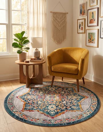 3' 7 x 3' 7 Budapest Round Rug